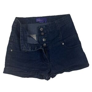 Miley Cyrus Max Azria Jean Shorts Womens Size 9‎ Low Rise Dark Blue Denim Y2K